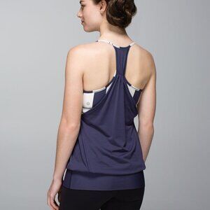Lululemon No Limits Tank- Cadet Blue / Steep Stripe Cadet Blue Horizontal